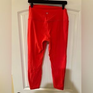 Lululemon Hot Heat(Bright Red) Align Legging Like New